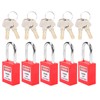5 Sets 38mm Lockout Lock Insulation LOTO Nylon PA Steel