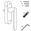 Schellenberg Smart Home Wireless Alarm Handle Square Variable Length, 46513