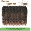 EFFGOCO 14 Inch Curl Goddess Faux Locs Crochet Hair for