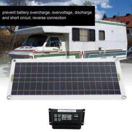 TOPINCN Solar Panel,30W Outdoor Polysilicon Solar Panels Kit 30A Portable Solar Controller Kit for Ships RV Home