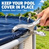 12 Pack Stainless Steel Pool Cover Clips, Heavy Duty Windproof