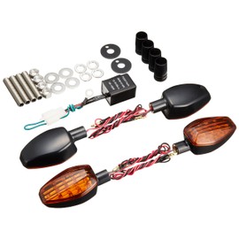 POSH FAITH 060151-06 LED Turn Signal for Motorcycles XJR1300/XJR1200/XJR400/S Black Body/Orange Lens Light Weight LED Turn Signal