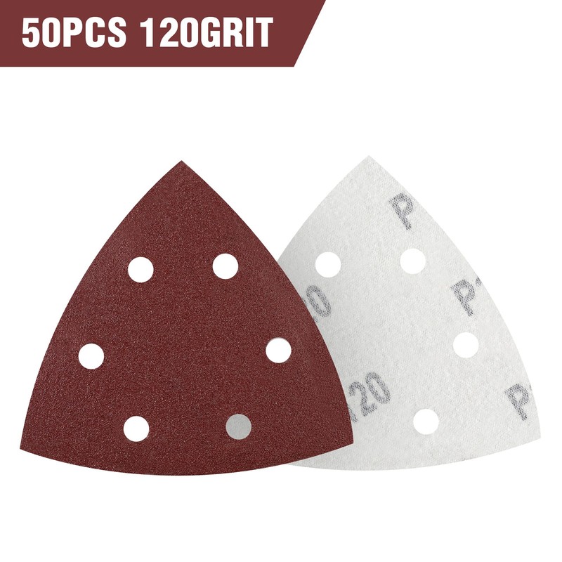 MIDO Professional Abrasive Triangle Sanding Pads 50 Pcs 93 mm