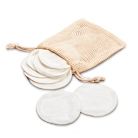 MiCasa SuCasa Waschbare Gesichtsreinigungspads aus Bambus - 8er Set mit Waschbeutel – Sanfte & nachhaltige Reinigung für Gesicht & Augen – Wiederverwendbare Make-Up Entferner Pads für alle Hauttypen