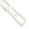 Mr. Chain Plastic Barrier Chain, White, 2-Inch Link Diameter, 10-Foot