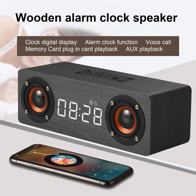Bluetooth Speaker Multifunctional Hands Free Call Radio Alarm Clock Speaker