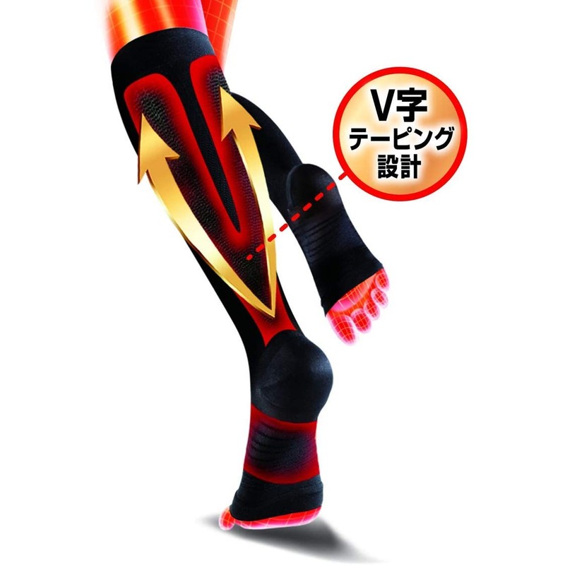 Compression Socks Slim Walk Medical Lymph Socks Short Toeless Black