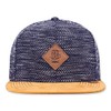Djinns Melange Pique 6P Snapback Cap, navy