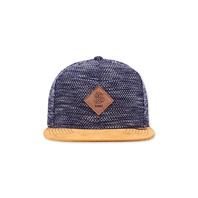Djinns Melange Pique 6P Snapback Cap, navy