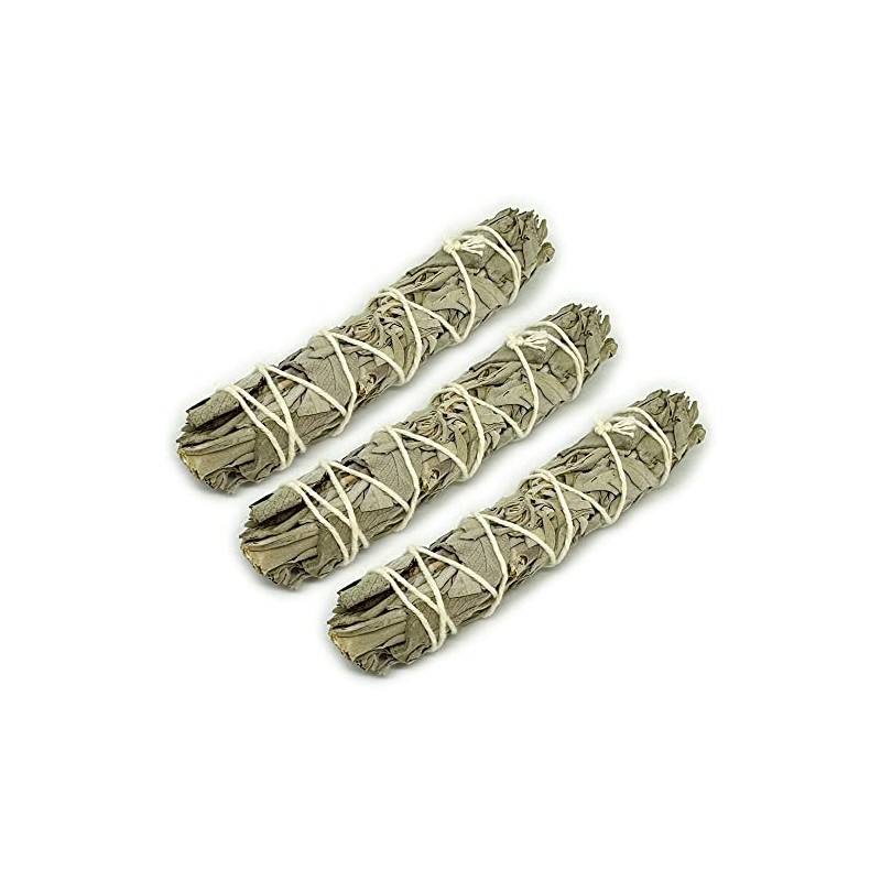White Sage Bundle, Slim Type, 3 Piece Purifying Incense, Smudging