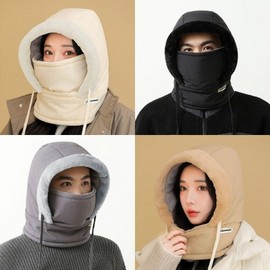 Unisex All-in-One Padded Hood Neck Warmer Balaclava Sports Mesh for Motorcycle Mask Black/ONE