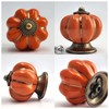 CYILIUEN Pumpkin Ceramic Knobs with Screw Gasket and Screwdriver Orange