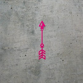 Transparent Decal Stickers of Arrow (Pink) Premium Waterproof Vinyl Decal Stickers for Laptop Phone Accessory Helmet Car Window Mug Tuber Cup Door Wall Decoration NVCSKUSd93173PI090622