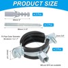 PATIKIL 1.5"-1.7"/38-44mm Split Ring Pipe Hanger, 2 Pcs Heavy Duty