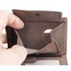 Wild Small Trifold Vertical Designed Genuine Leather Pocket Size Wallet,