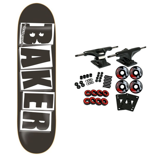 Baker Skateboard Complete Logo Black/White 8.475" OG Shape