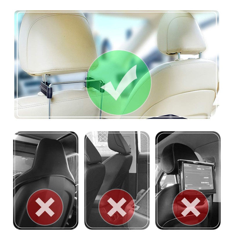 Xergur 2 in 1 Car Steering Wheel Tray/Back Seat Headrest