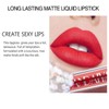 6pcs Matte Liquid Lipstick Set, Long Lasting Moisturizer Non-Stick Cup