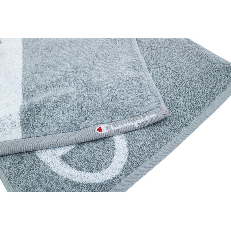 Champion 5065003400 Face Towel, Two-Tone Logo, Gray