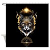 CafePress Wonderful Black Cat. Decorative Fabric Shower Curtain