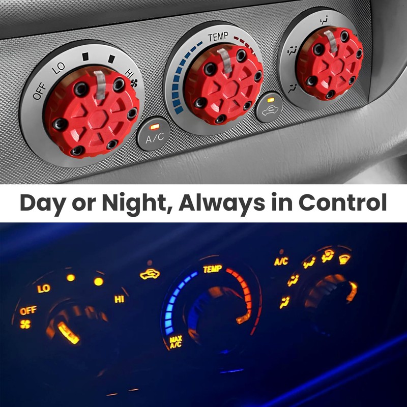 AC Heater Knobs (Set of 3) for Toyota Tacoma 2005-2015