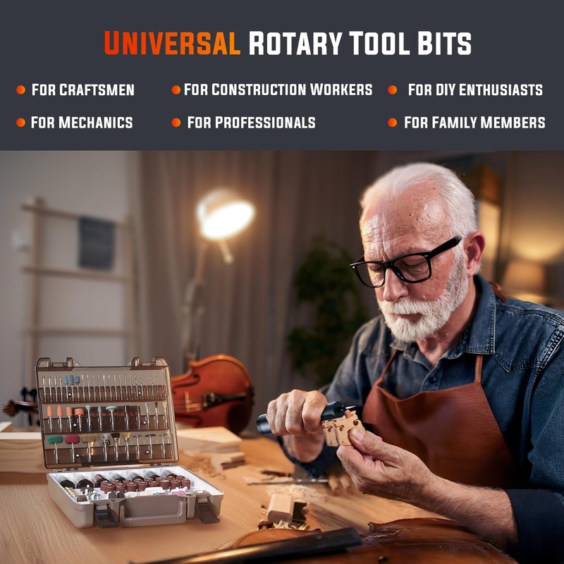 Katerk 420PCS Rotary Tool Accessories Kit Universal Drill Bit Tool