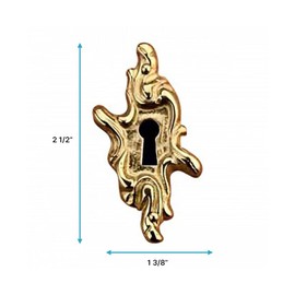 Escutcheon Solid Brass Keyhole Cover 2 1/2"H | Renovator's Supply