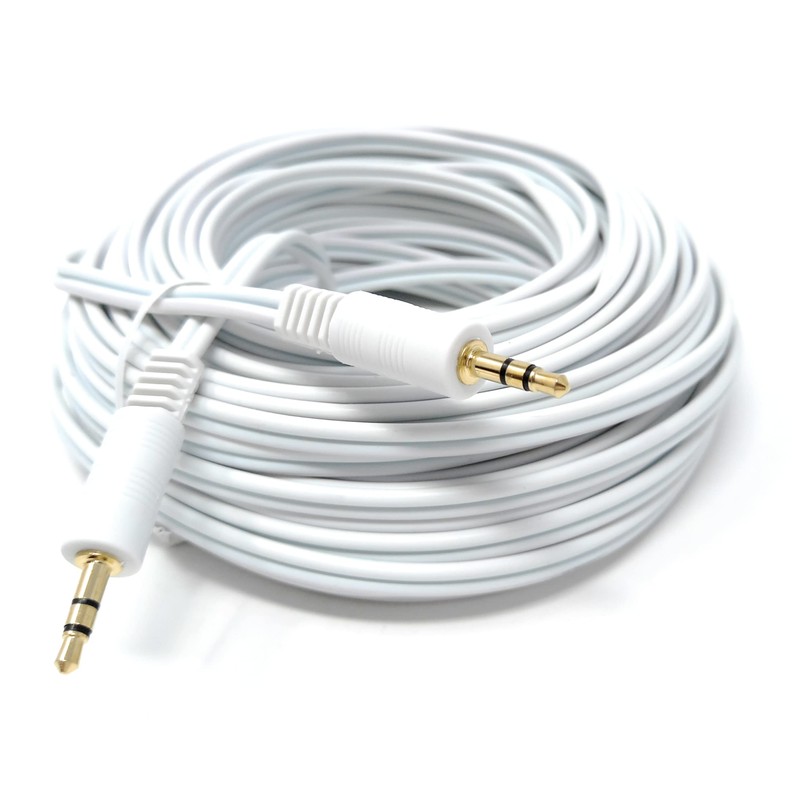DRUT 20m 3.5mm to 3.5mm Stereo Audio AUX Cable Gold