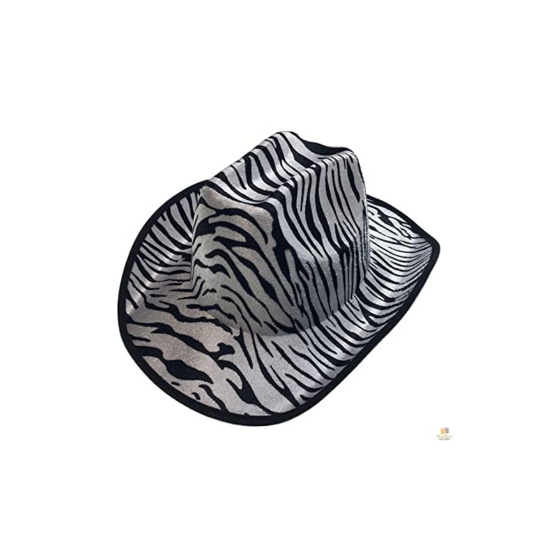 BR Zebra HAT Adult Cowboy Print Wild West Costume Party