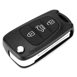 Key Fob Cover,Flip 3 Button Remote Key Fob Case Shell Cover Fit for Rondo Sportage Soul Rio