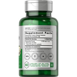 Horbäach Chamomile Flower Extract Supplement | 1100mg | 200 Powder Capsules | Non-GMO, Gluten Free