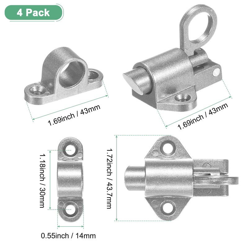 M METERXITY 4-Pack Self-Closing Latch Aluminum Alloy Automatic Window Sliding
