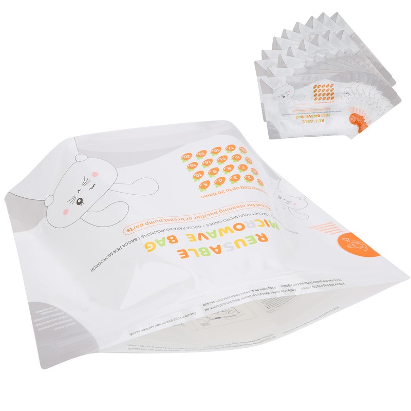 16pcs Bimirth Baby Bottle Cleaning Bag Breast Pump Teether Microwave