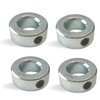 (4-Pack) 1/2” Bore Solid Steel Shaft Collars with Zinc Plated