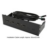 5.25 Inch USB2.0 Hub Front Panel Multifunctional 4 Ports 19pin
