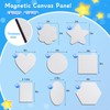 Engrowtic 60 Pcs Magnetic Mini Canvas Board for Painting, Different