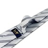 S&W SHLAX&WING Striped Men's Ties Grey with Silver Black Stripes
