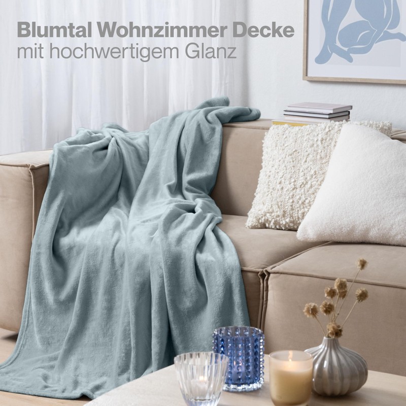 Blumtal Cuddly Fluffy Blanket, Oeko-Tex Certified Fleece Blanket, 130 x