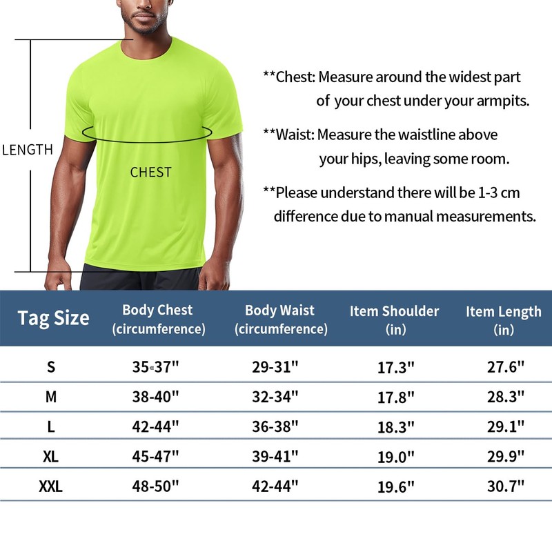 Zengjo Workout T Shirts for Men Quick Dry(Army Green,XL)