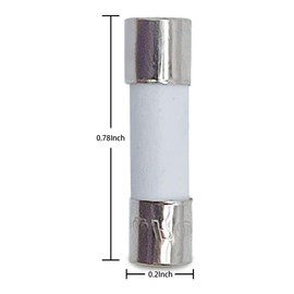 T6.3AH250V 0.2x0.78 Inch 6.3A 250V Ceramic Tube Slow-Blow Pack of 10 Ceramic Fuses 6.3 amp 250 Volt 5x20mm Time-delay Fuses