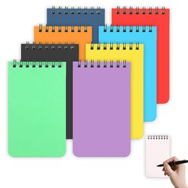 YWKJDDM 8PCS Small Pocket Notebook, A7 Spiral Memo Pads, Pocket Notepad with Colorful Covers for Office School