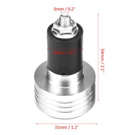 Handlebar Ends 22 mm Universal Handlebar Ends Weight Balance Plug Aluminium Motorcycle Handle Bar Ends for Motorcycles Bicycles (Silver)
