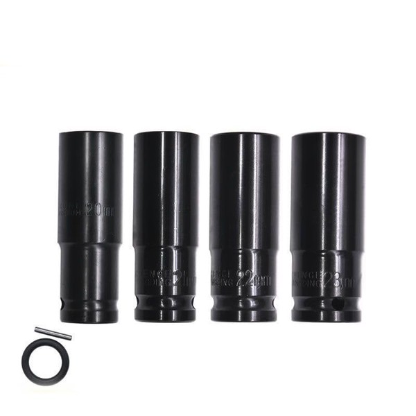 4PCS 1/2'' Impact Socket Set, 20mm-23mm Metric 6 Point Drive