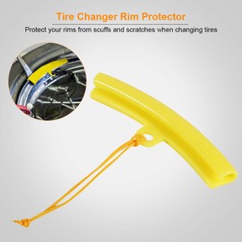 Motorcycle Tire Wheel Rim Protector, Tire Changer Rim Head Protector Wheel Mount Rim Tire Protectors Savers Yellow (1 pair)