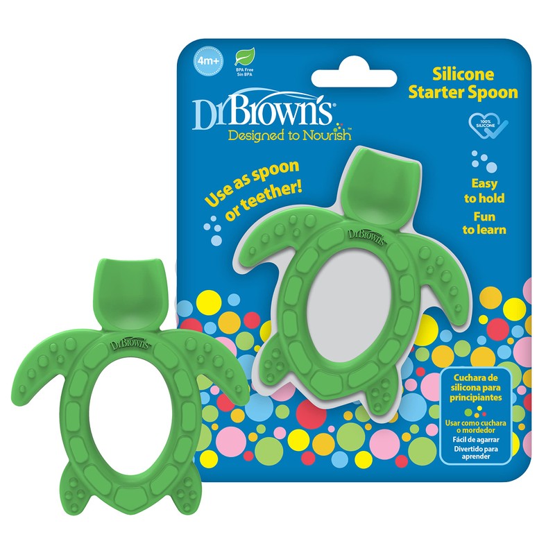 Dr. Brown's Silicone Starter Spoon and Teether for Babies and