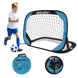BOHEN Pop Up Soccer Goals for Kids-Foldable Portable Soccer Net for Outdoor Indoor Backyard Beach(3.3x2.2FT)