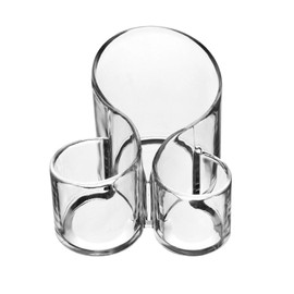 FALOFALO Makeup Brush Stand Pen Holder Acrylic Stylish Clear Type