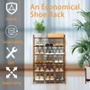 RKK Shoe Rack for Front Foor Entrance, Bamboo Shoe Rack