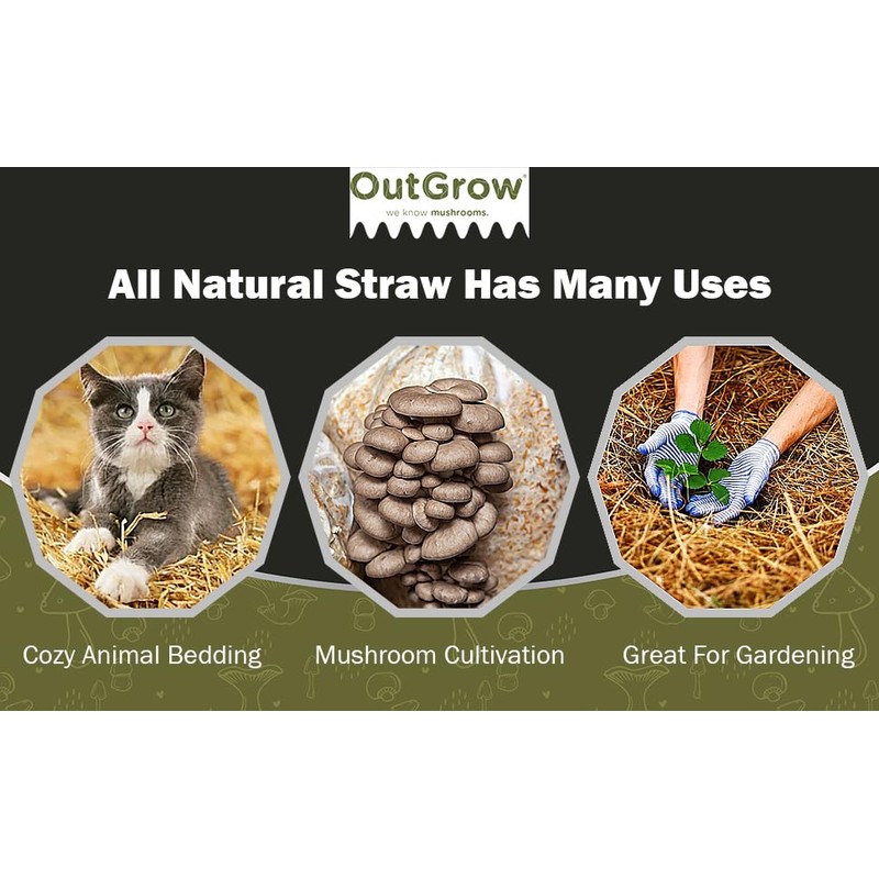 1 Cubic Foot of 100% All Natural Wheat Straw (4lbs)
