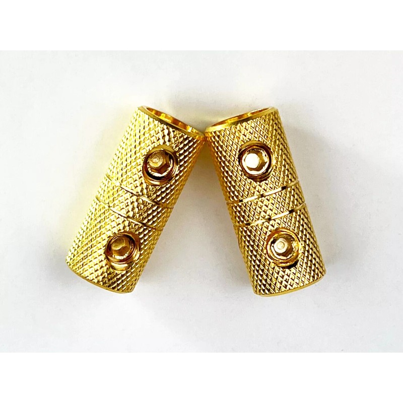 ORINCO 2Pcs. 4 Gauge Solid Brass w/Gold Plated Wire Splice